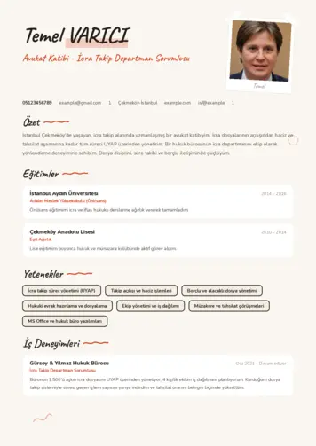 Hukuk Sekreteri Cv Örnekleri cv indir